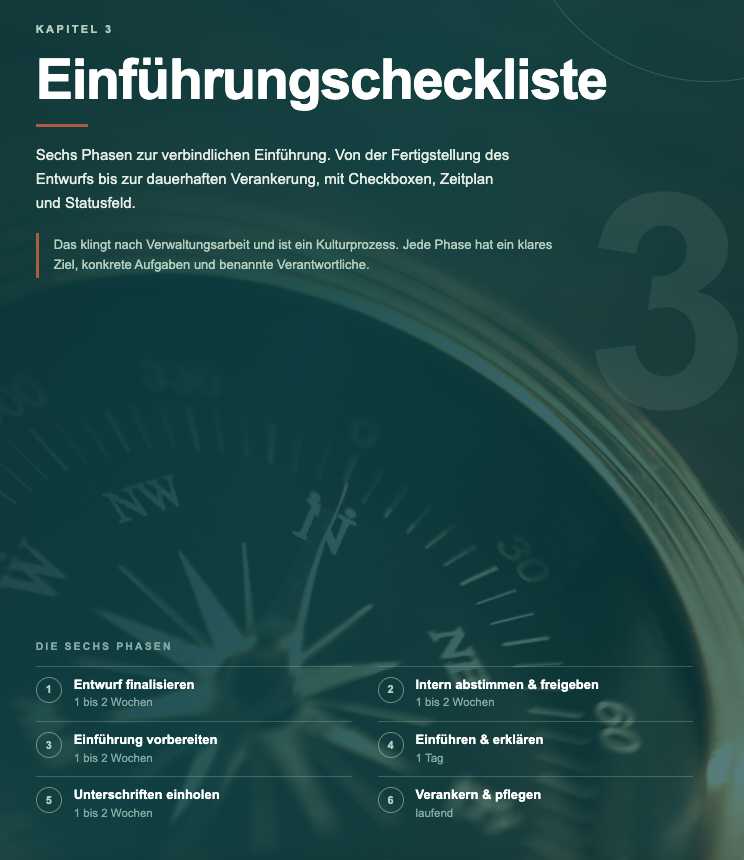 Einführungscheckliste